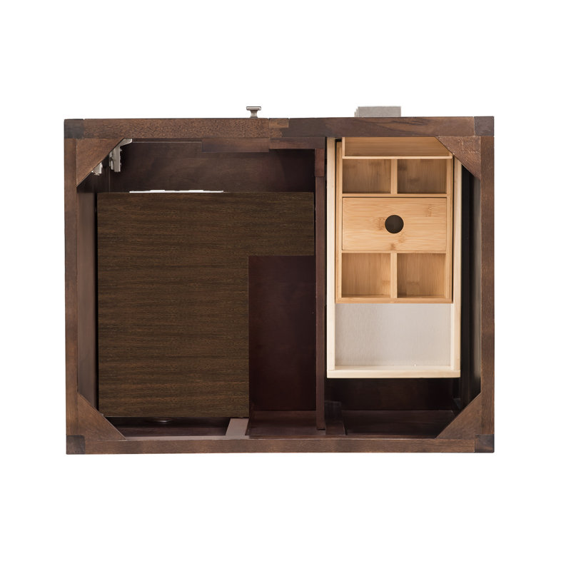 Base de meuble-lavabo simple l 30 po Addison, Acacia mid-Century