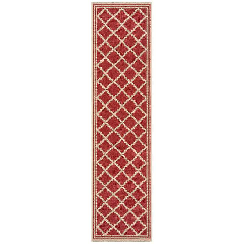 Adler Performance Geometric Indoor/Outdoor Area Rug, Runner 2'2" x 8'