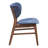 Bevis Upholstered Side Chair in Blue and Walnut (Set of 2)-2067595452