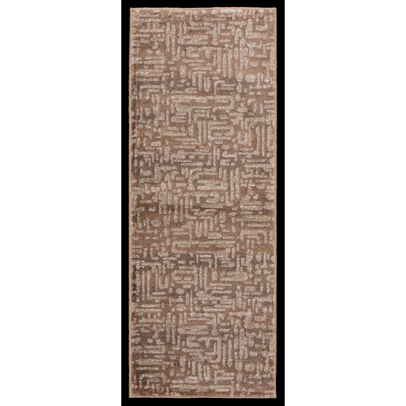 Bria Natural Greige Indoor Area Rug, Runner 2'2" x 9'
