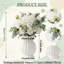 Bouquet de pivoines artificielles dans un vase en céramique, pivoines artificielles blanches, hortensias en soie, bouquet de pivoines vertes artificielles, utilisées pour les décorations de table, les fêtes de mariage et la décoration