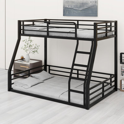 Structure de lit superposé en métal, lit superposé robuste pour enfants, adolescents, adultes