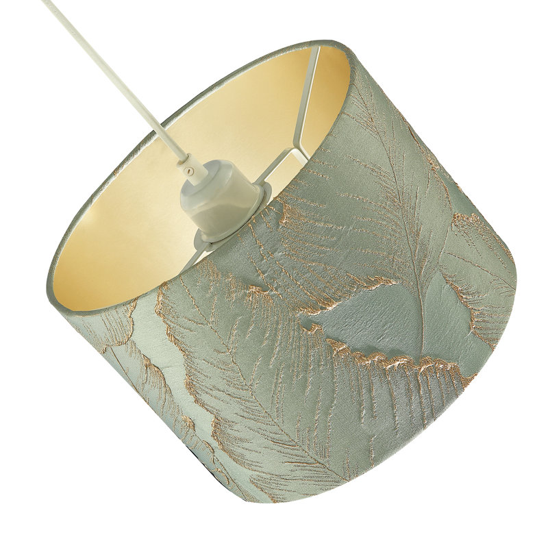 18cm H Cotton Drum Lamp Shade ( No Direct Attachment Method ) in Silver