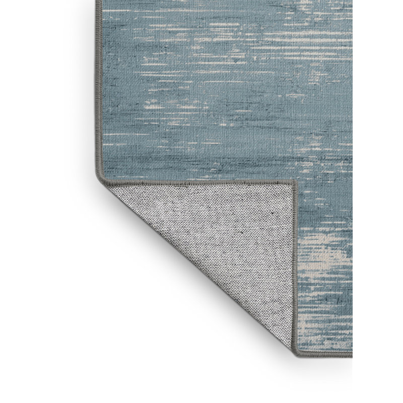 Machine Washable Abstract Gray Area Rug