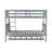Twin Over Full Rubber Wood Bunk Bed with Trundle, Detachable Design, Guardrail & Reversible Ladder,Grey-401532904