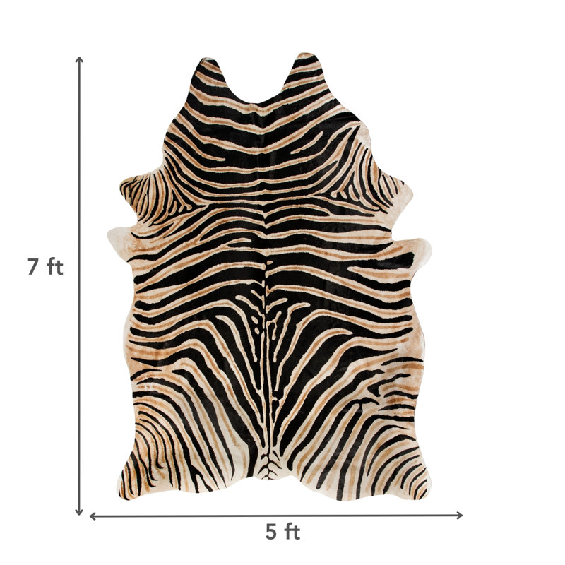 Tapis zèbre africain 5 pi x 7 pi