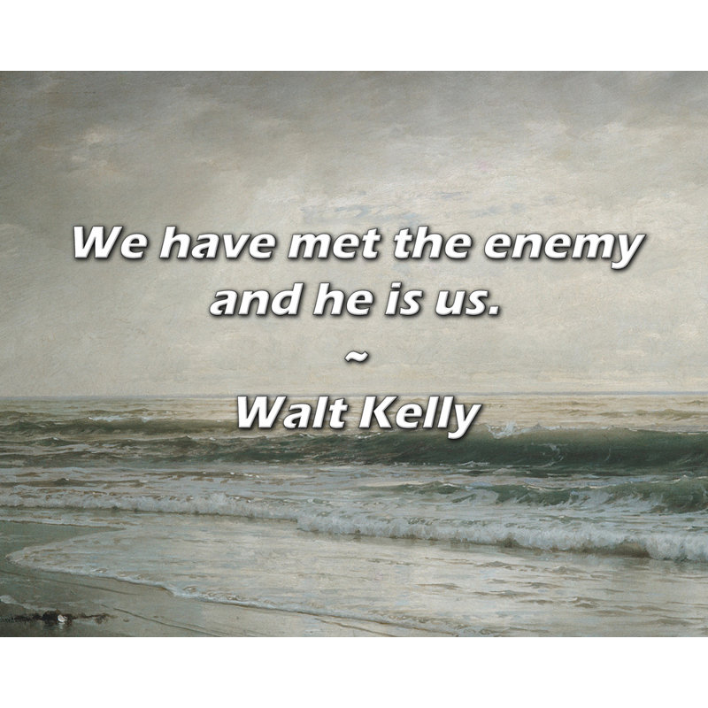 Citation de Walt Kelly: Nous avons rencontré l'ennemi et il est nous.