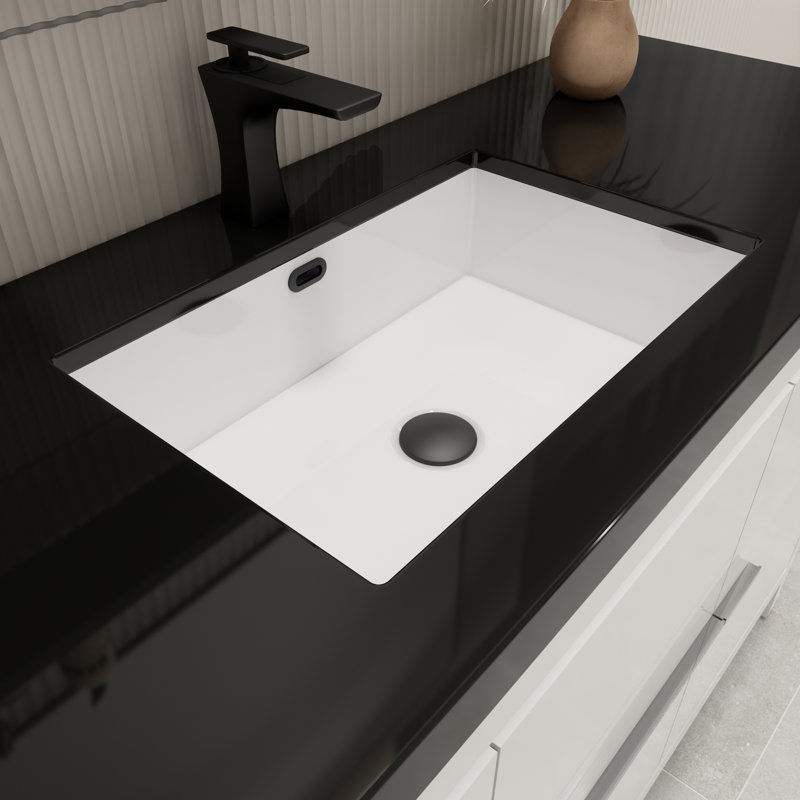 Raghida 58.82'' Single Bathroom Vanity with Plastic Top, High Gloss White