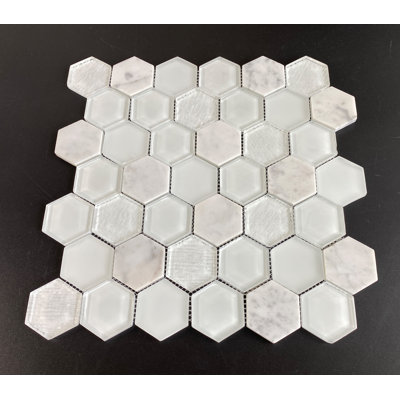 Carreau de mosaïque murale 2 po x 2 po Honeycomb