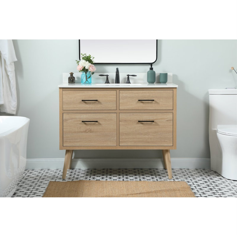 Ensemble de meuble-lavabo simple 42 po Steinfeldt, Bois de manguier