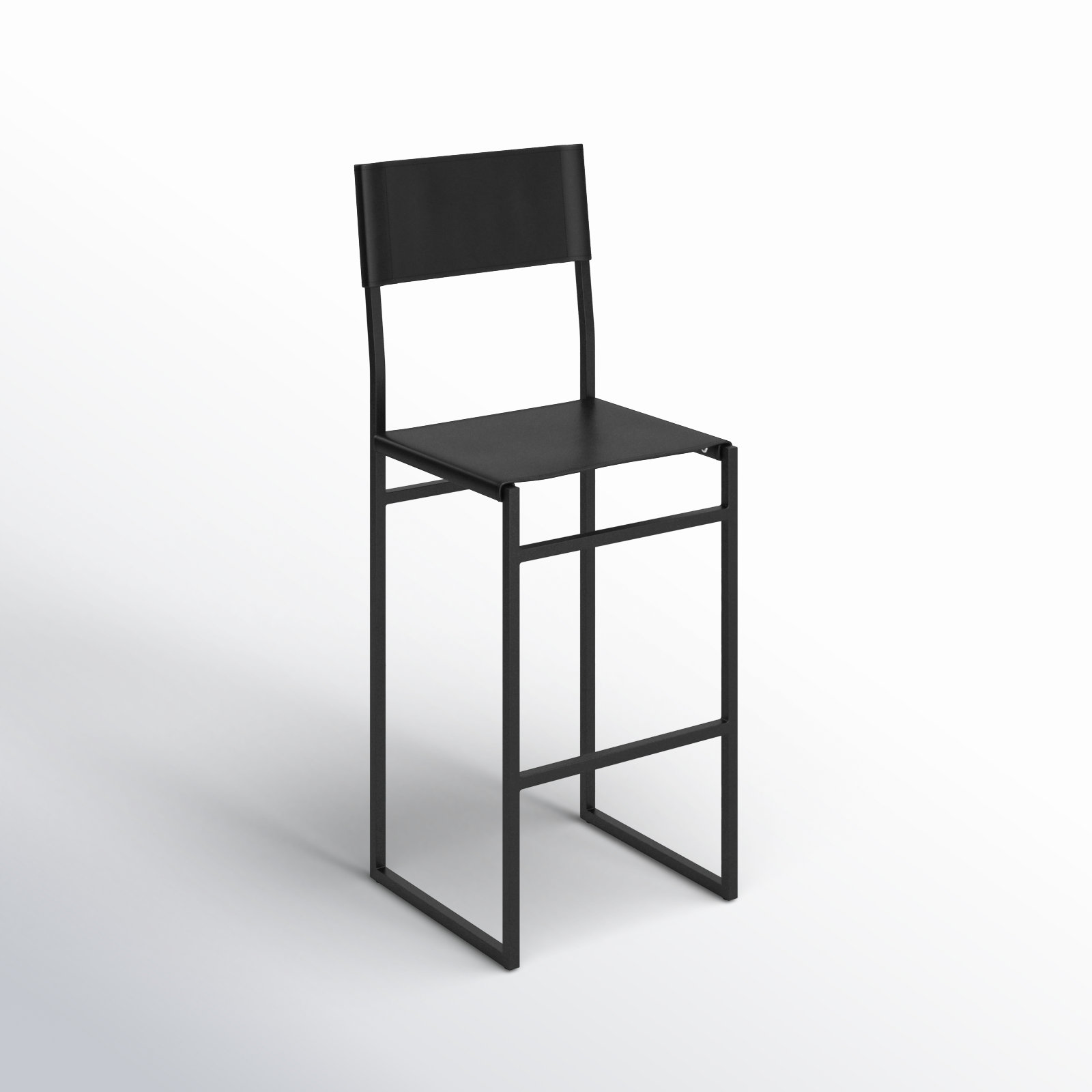 Fairbanks Bar Stool, Black, Counter Stool (26" Seat Height)