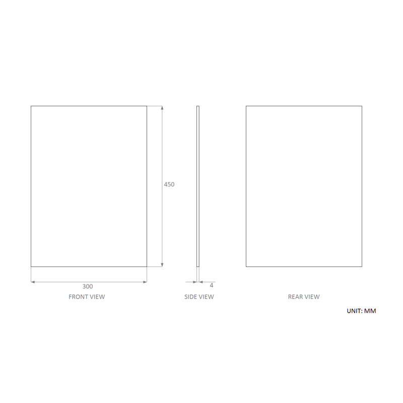 Abixah Flat Wall Mirror, 45cm H x 30cm W