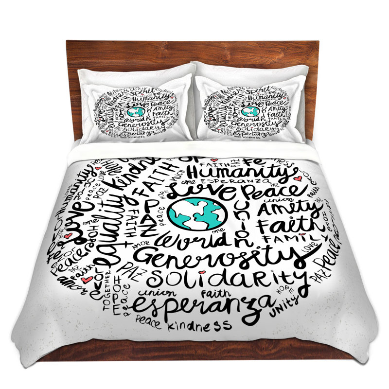  Housses de couette en microfibre Pom, Housse de couette simple + 1 taie décorative stan