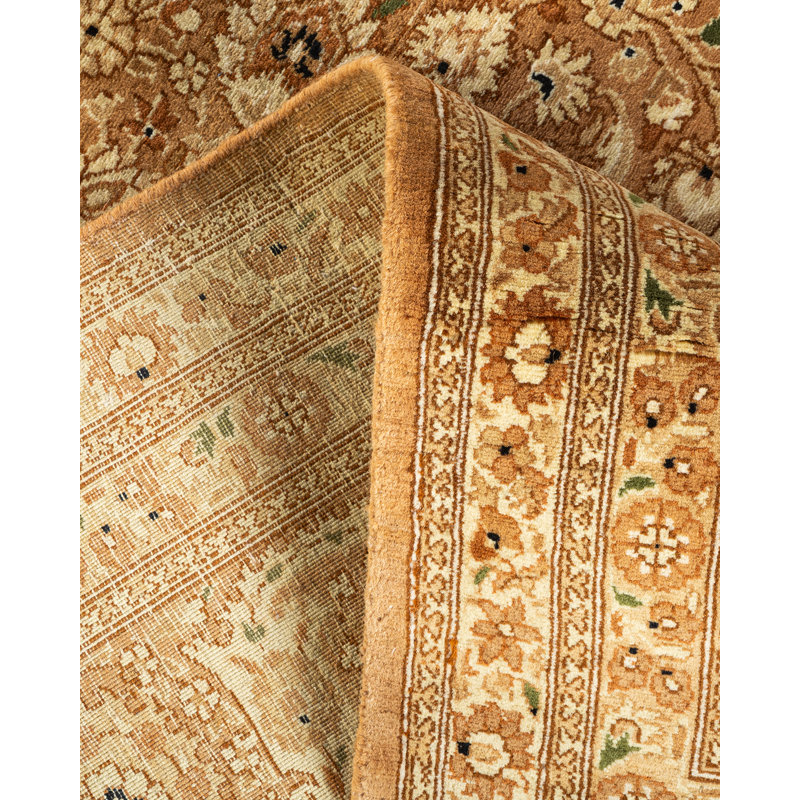 Tapis unique noué à la main Velmo Mogul - brun, 5 pi 10 po x 8 pi 10 po