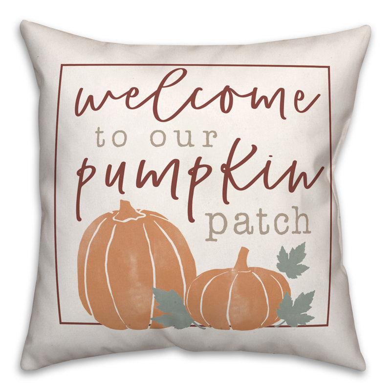 Housse et insert de coussin carré Welcome, 18 po x 18 po