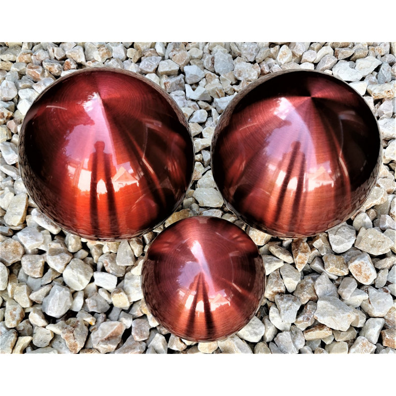 Challie Stainless Steel Gazing Ball, 15cm H x 30cm W x 25cm D