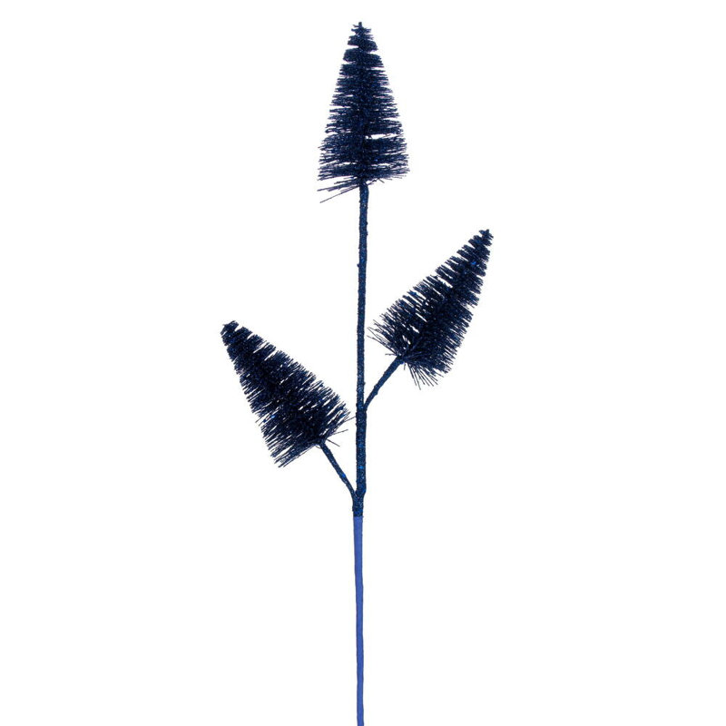 Aérosol d'arbre à cône artificiel 20 po. Comprend 6 pièces par sac., Bleu minuit