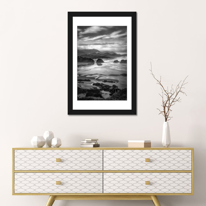 «Coastal Dawn» par Don Schwartz - Estampe numérique sur toile tendue avec châssis, H 32 po x l 24 po x P 1 po, Blanc