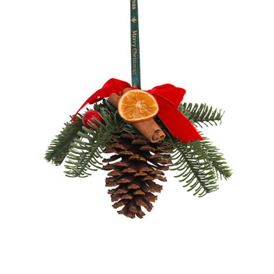 Christmas Decoration Bow Christmas Pines Cones Cinnamons Christmas Tree Simulation Pendant Decoration Arrangement