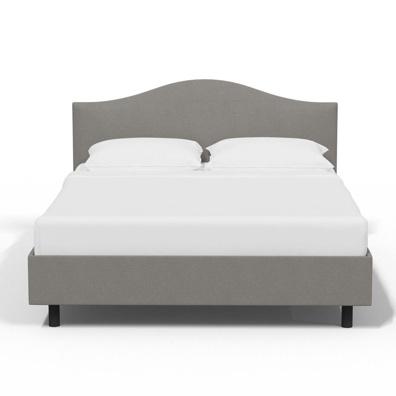 Eaucourt Upholstered Platform Bed, Classic Grey Linen, California King