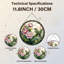 Panneau de vitrail à motif floral 12 po H 12 po-876192634