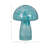 11" Spotted Mushroom Lamp, Seafoam