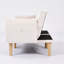 Canapé-lit deux places moderne en velours doux beige de 183 cm (72 pouces) pour appartement et chambre à coucher-303268799