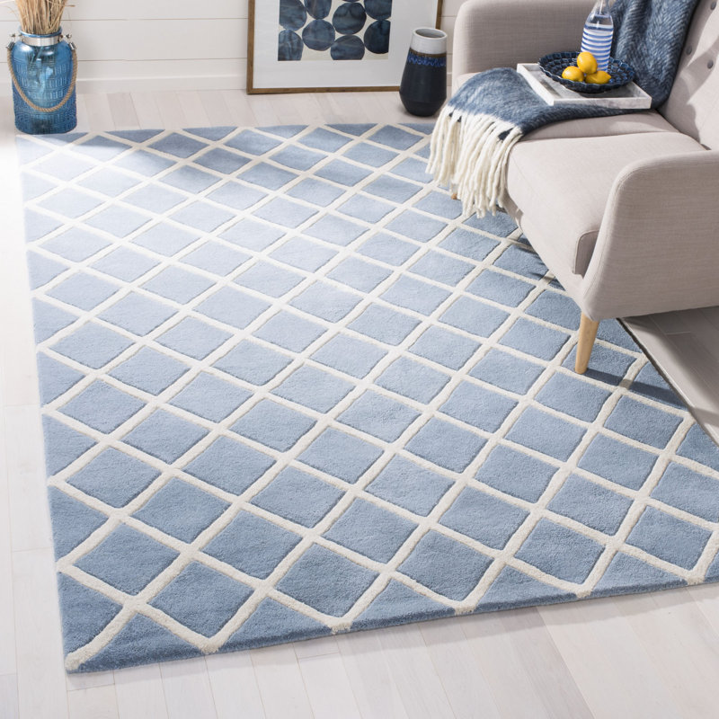Teresita Hand Tufted Wool Geometric Rug, Rectangle 8'9" x 12'