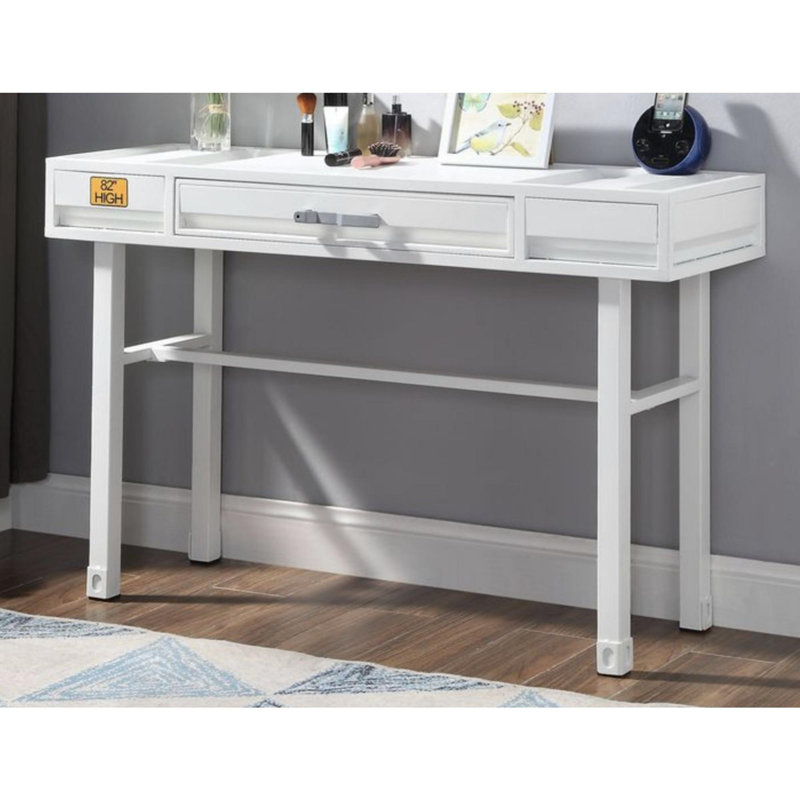Cargo Iron Writing Desk, White