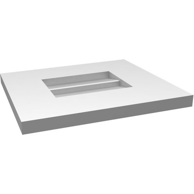 Vent à pignon rectangulaire en uréthane non-fonctionnel