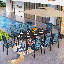 Ensemble de salle à manger rectangulaire en aluminium pour 8 personnes 83,8 po Leonard-806276701