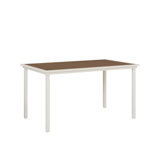 Berlin Gardens Vida Aluminum Top With Matte White Base 73″ Bar Table