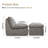29.1''W Modern Sofa Leisure Armless Accent Chair and Ottoman Set-555499442