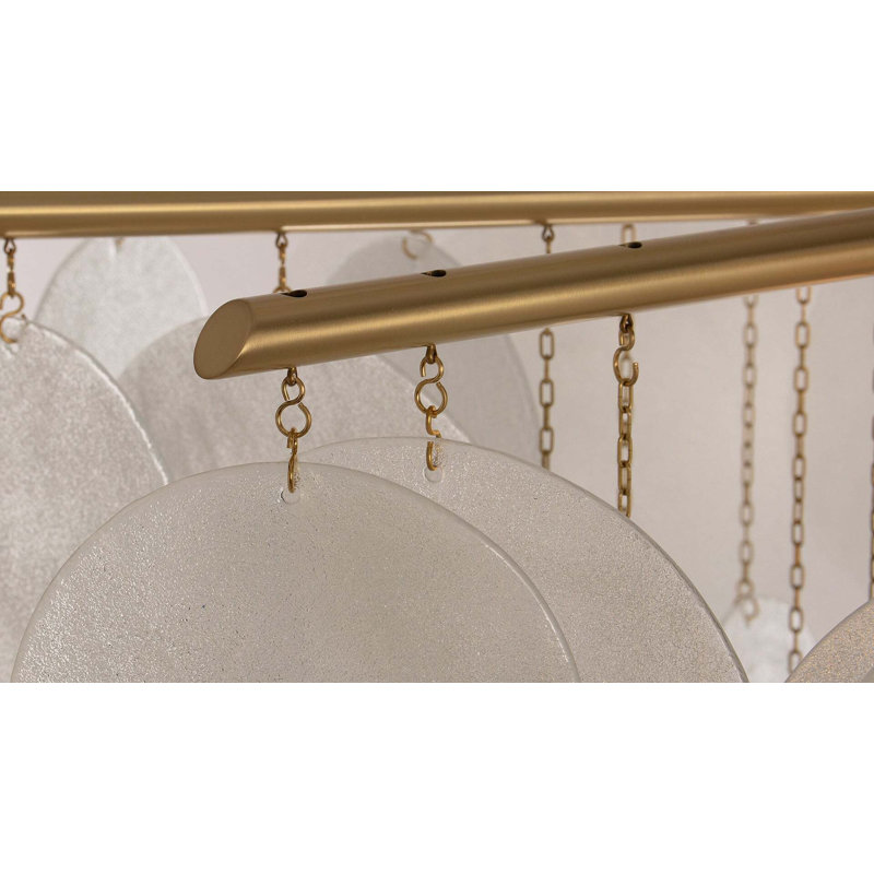 Grand lustre rond Nimbus, Laiton satiné