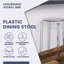 Tabouret de bar 18 po en plastique avec siège et base Olean-130151739