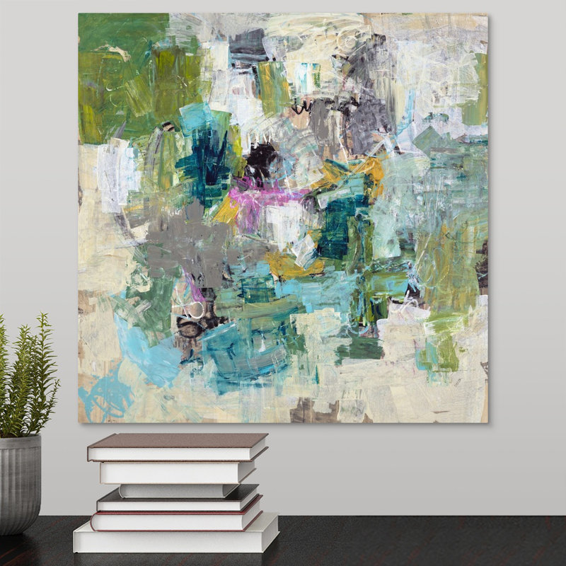 " Interruption " by Kari Taylor Painting Print, Wrapped Canvas, 16" H x 16" W x 1.25" D