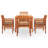 Square 4 - Person Dining Set with Cushions-545941526-545941527