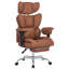 Fauteuil de bureau ergonomique Arless pour cadres de grande taille avec accoudoirs, appui-tête et repose-pieds rembourrés et réglables-434703714