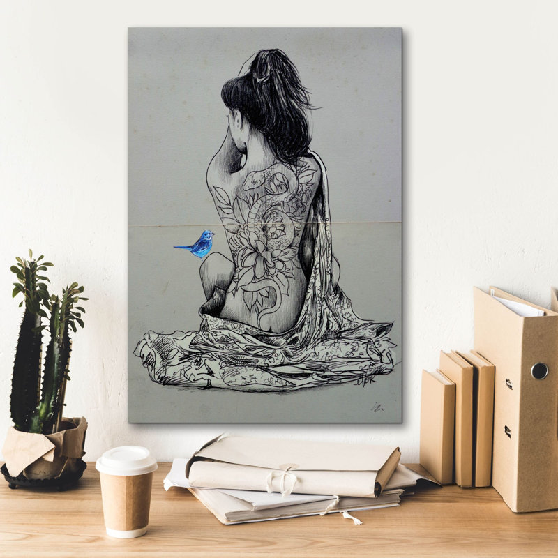 Epic Graffiti 'Hope And The Serpent' By Loui Jover Hope And The Serpent by Loui Jover - Wrapped Canvas Print