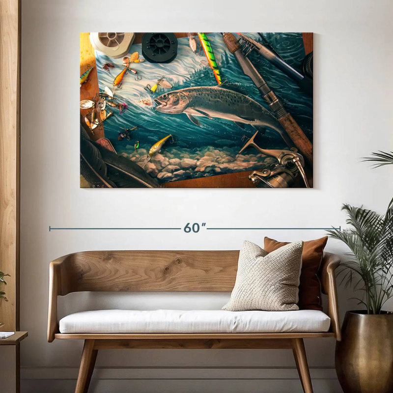 Senne All About Fishing, H 32 po x l 48 po