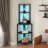 Brodric Modern Open Display Corner Bar with Colorful LED Light & Music Control-822042928