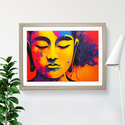 Colourful Buddha Vol.1 Abstract - Framed Print