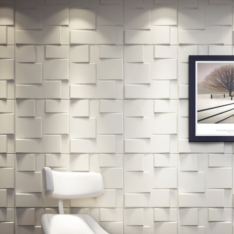 Shaeffer 50.04cm x 50.04cm Wood Tile in White
