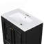 Meuble-lavabo 30 po avec lavabo, deux portes avec tablette, charnières de porte à fermeture en douceur, style rétro, noir-866119897