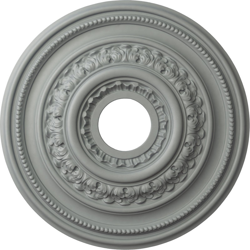 Médaillon de plafond H 17,625 po x l 17,625 po x P 1,875 po Orleans, Avec une couche d'apprêt