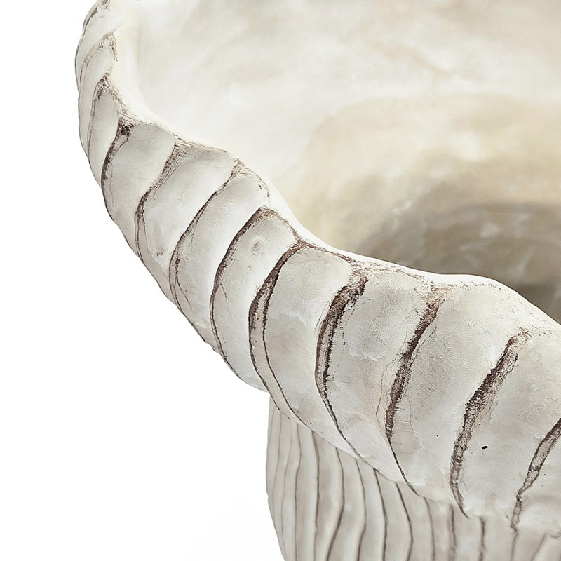 Jardinière corail sable et ciment 9,3 po x 9,7 po avec finition texturée beige