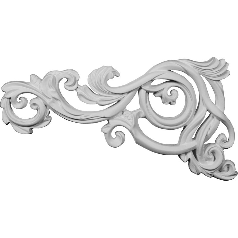 Avery 8.38'' H x 15.38'' W x 1'' D Urethane Onlay Scroll