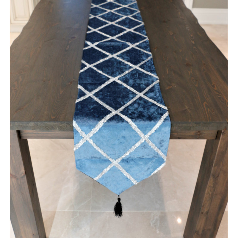 Chemin de table Bottorff, bleu