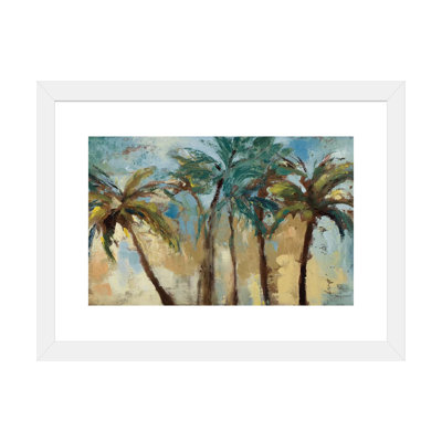 « Island Morning Palms » par Lanie Loreth, reproduction d’art encadrée