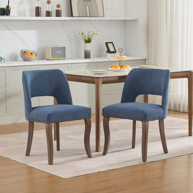Chaise rembourrée Modern, Bleu